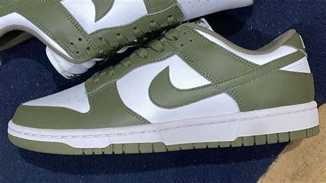 nike dunks white olive